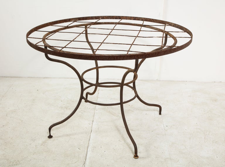Italian Wrought Iron and Stone Table, circa 1940 For Sale at 1stdibs