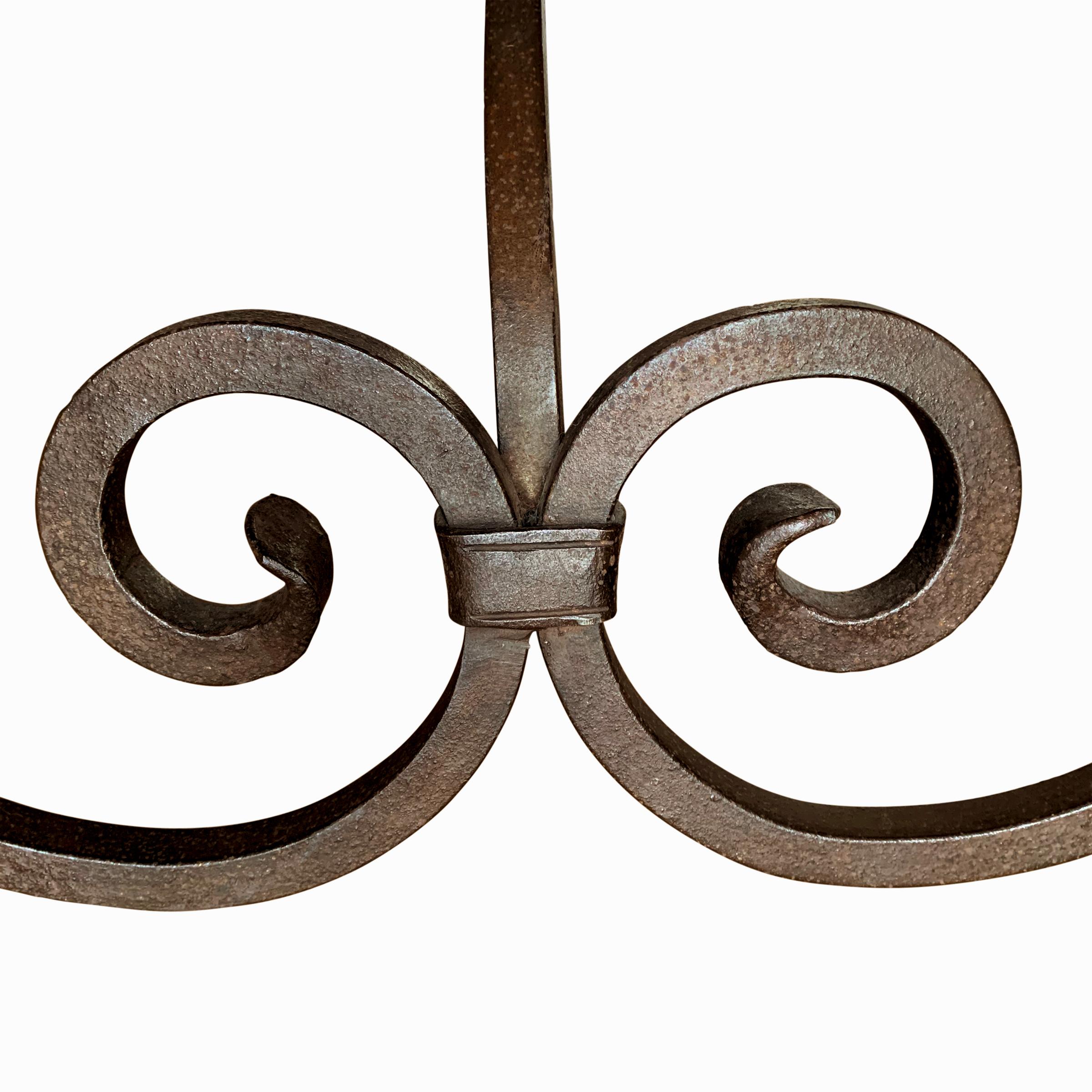 Italian Wrought Iron and Stone Top Table 8