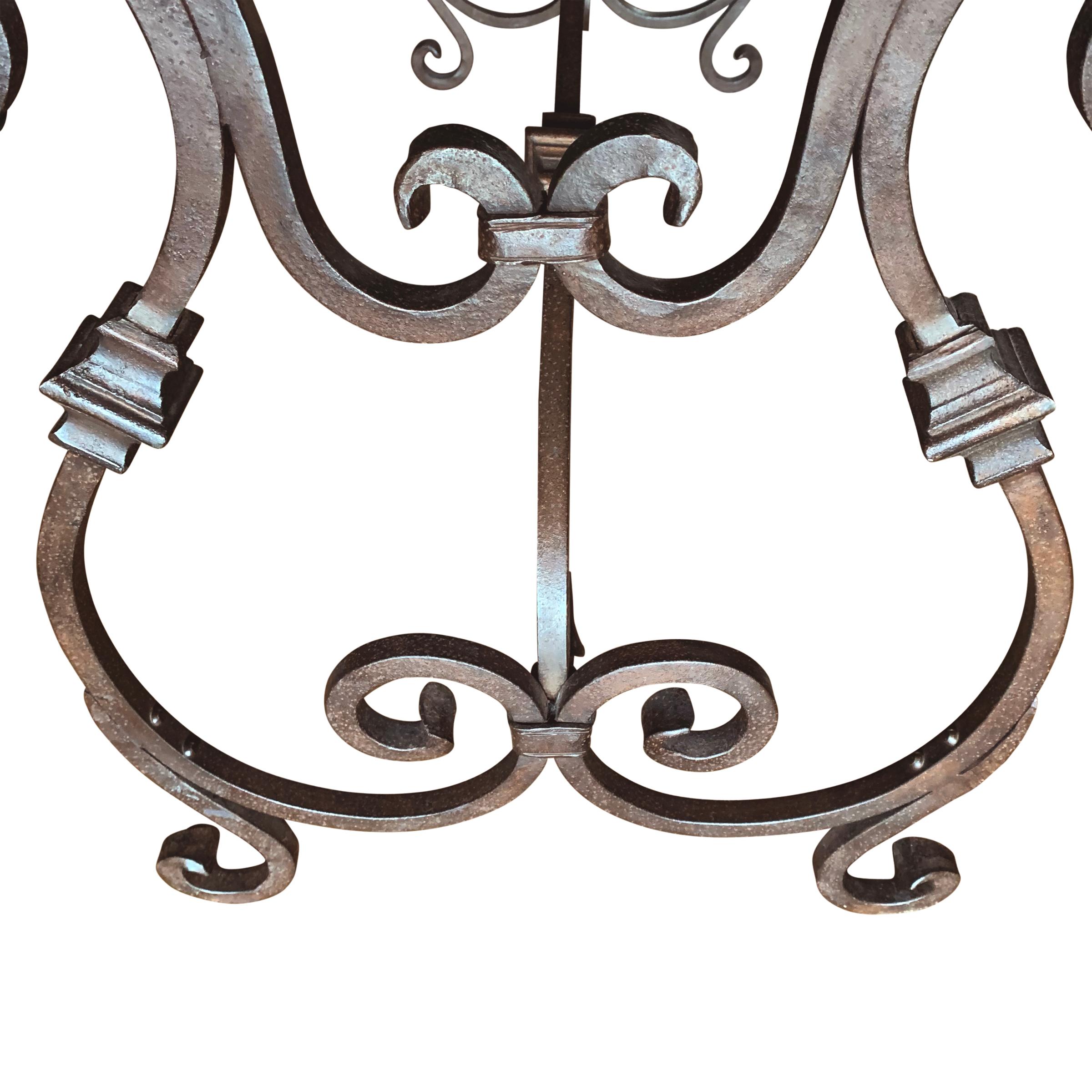 Italian Wrought Iron and Stone Top Table 5