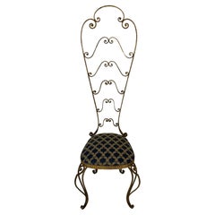 Chaise italienne en fer forgé de Pier Luigi Colli, 1963
