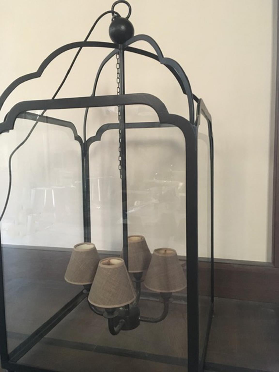 Italy Wrought Iron Giant Lantern For Sale 4