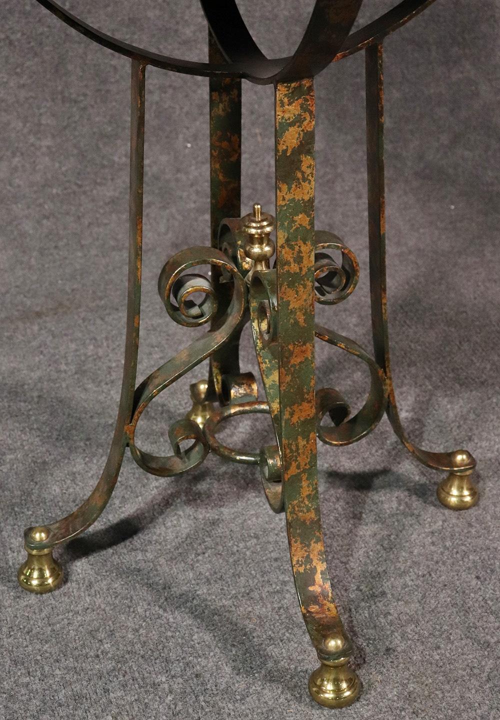 20th Century Italian Wrought Iron Gilt Center Table For Sale