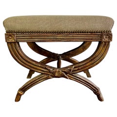 Italian “x” Frame Bench C. 1930s