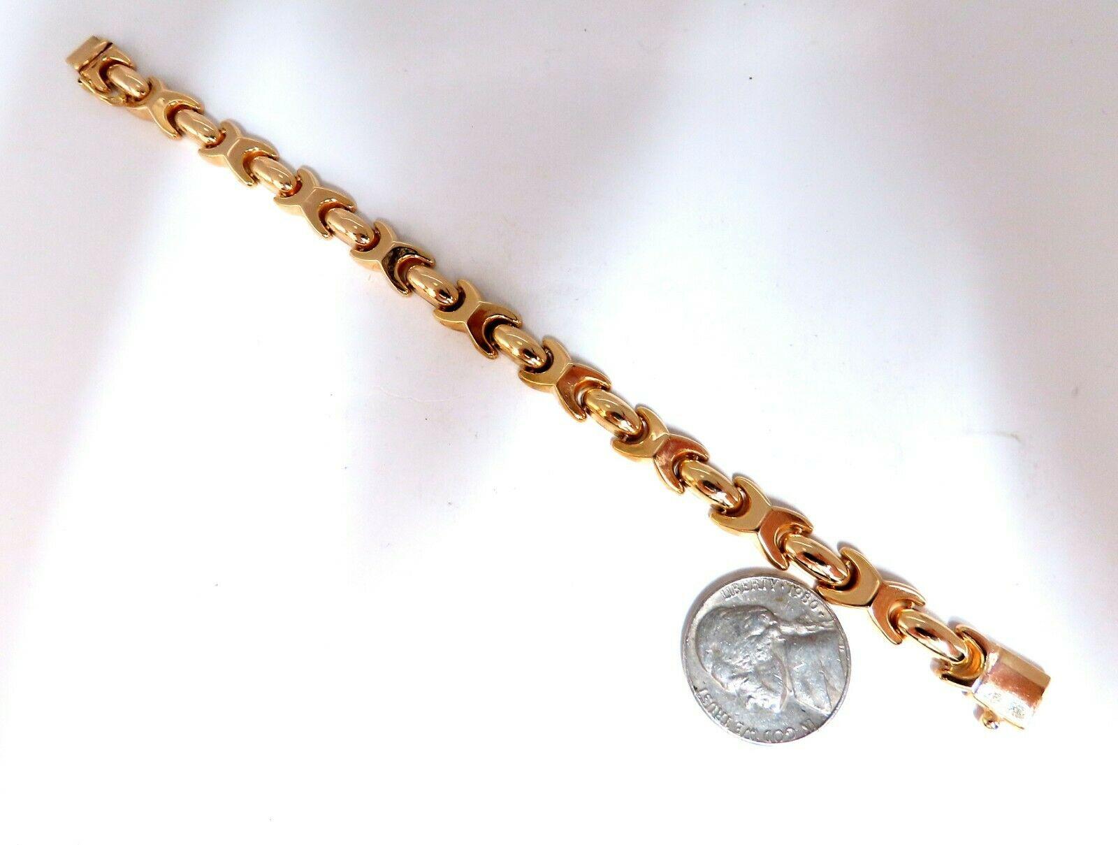 Bracelet italien à maillons en or 14 carats Neuf - En vente à New York, NY
