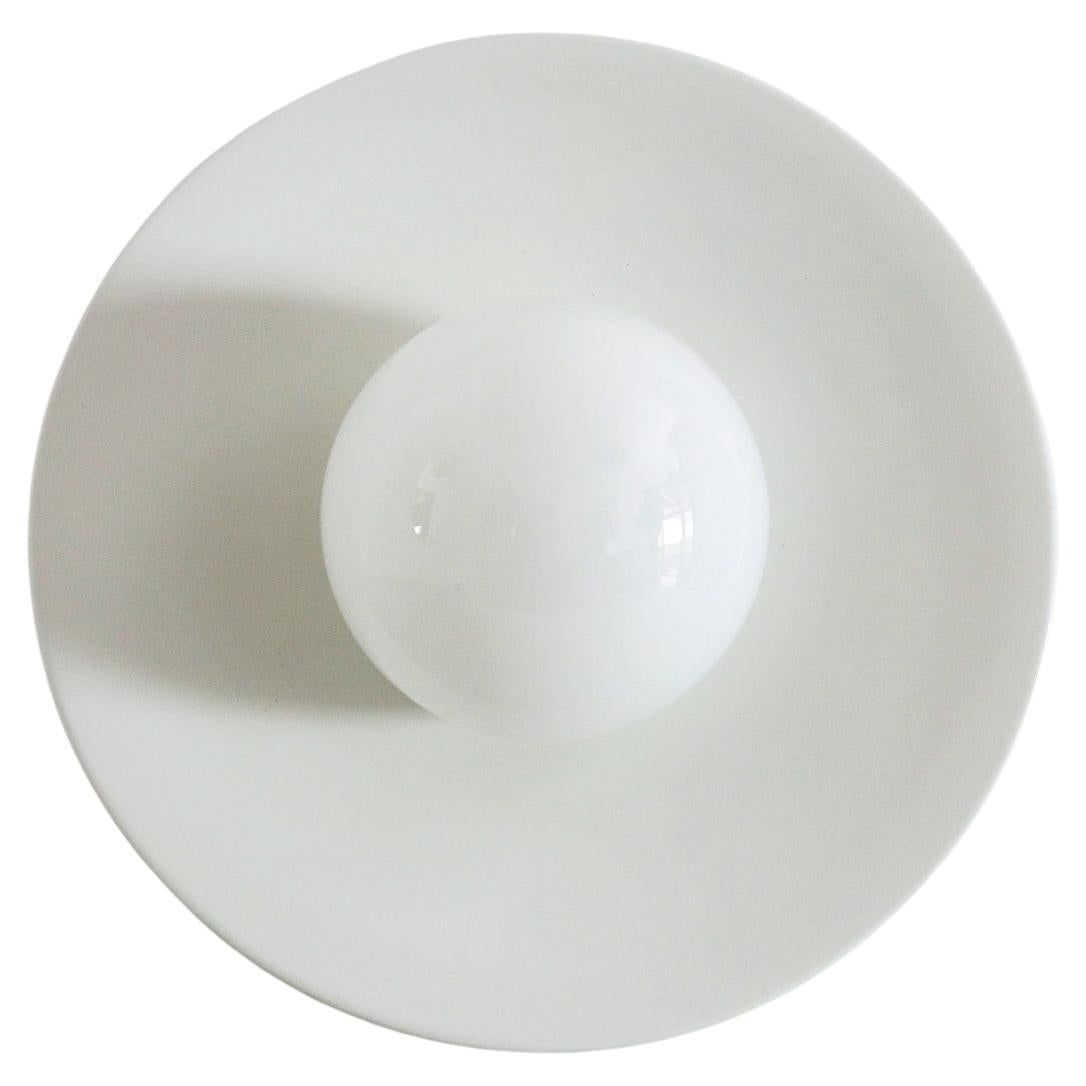 Lampada da incasso o applique italiana XL in metallo e vetro, anni '70