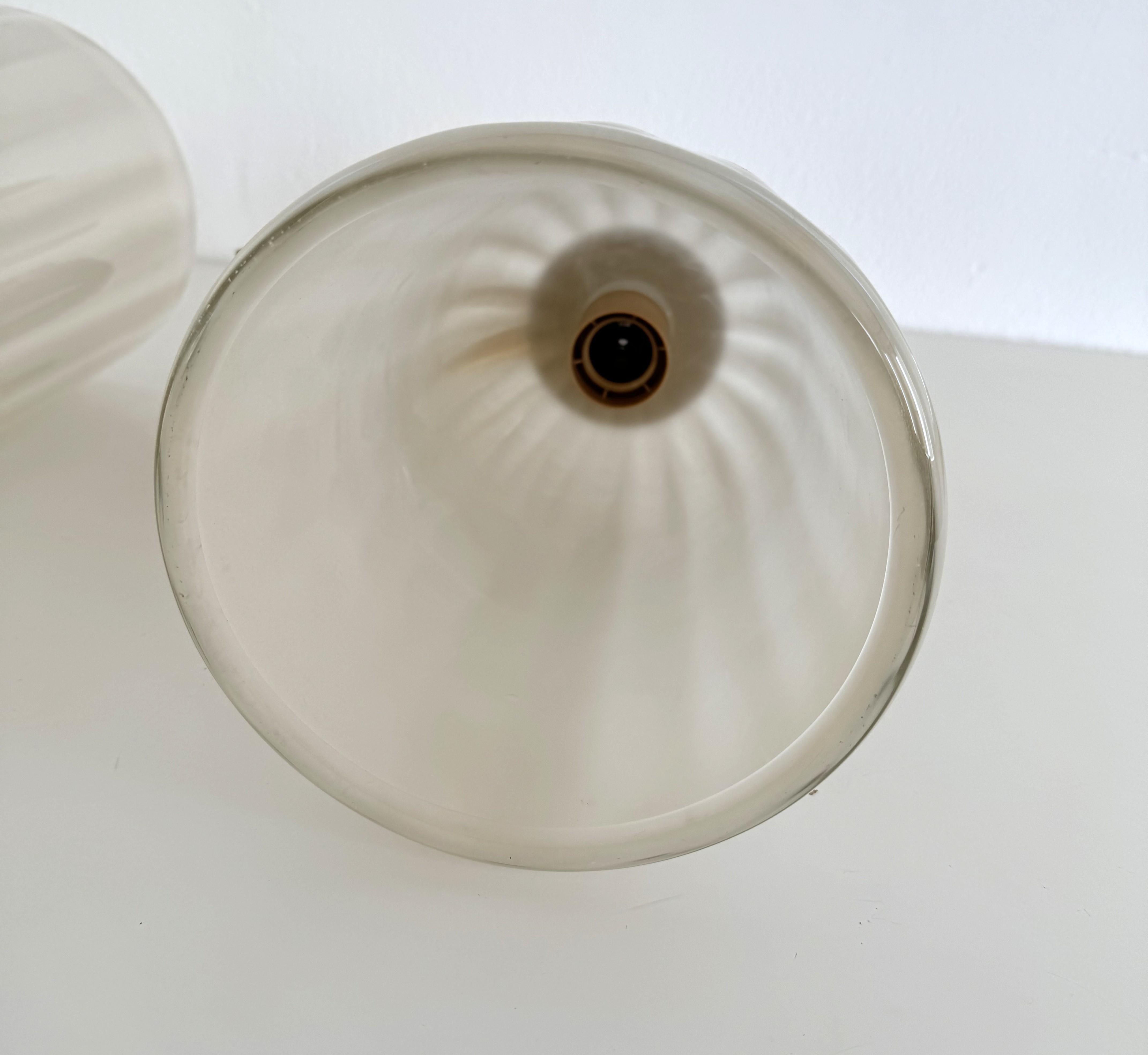 Apliques Italianos XL de Cristal de Murano y Latón en Estilo Art Déco, Década de 1990 en venta 8