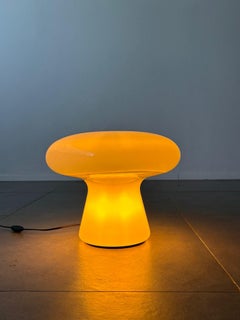 Italian XL Murano Glass Mushroom Table Lamp by Leucos, 1970s