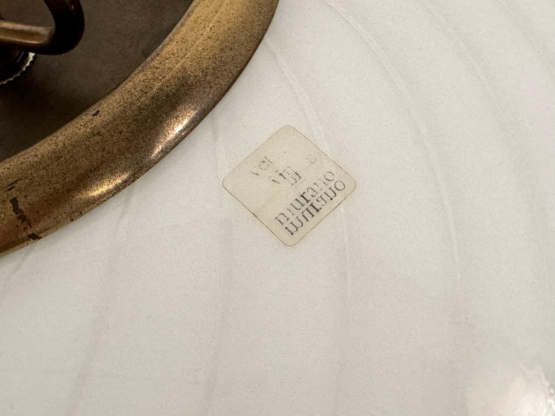 Araña italiana XL de cristal de Murano con detalles de latón, años 70 en venta 3