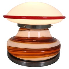 Lampe de bureau italienne XXL en verre de Murano multicolore en forme de champignon, 1970 