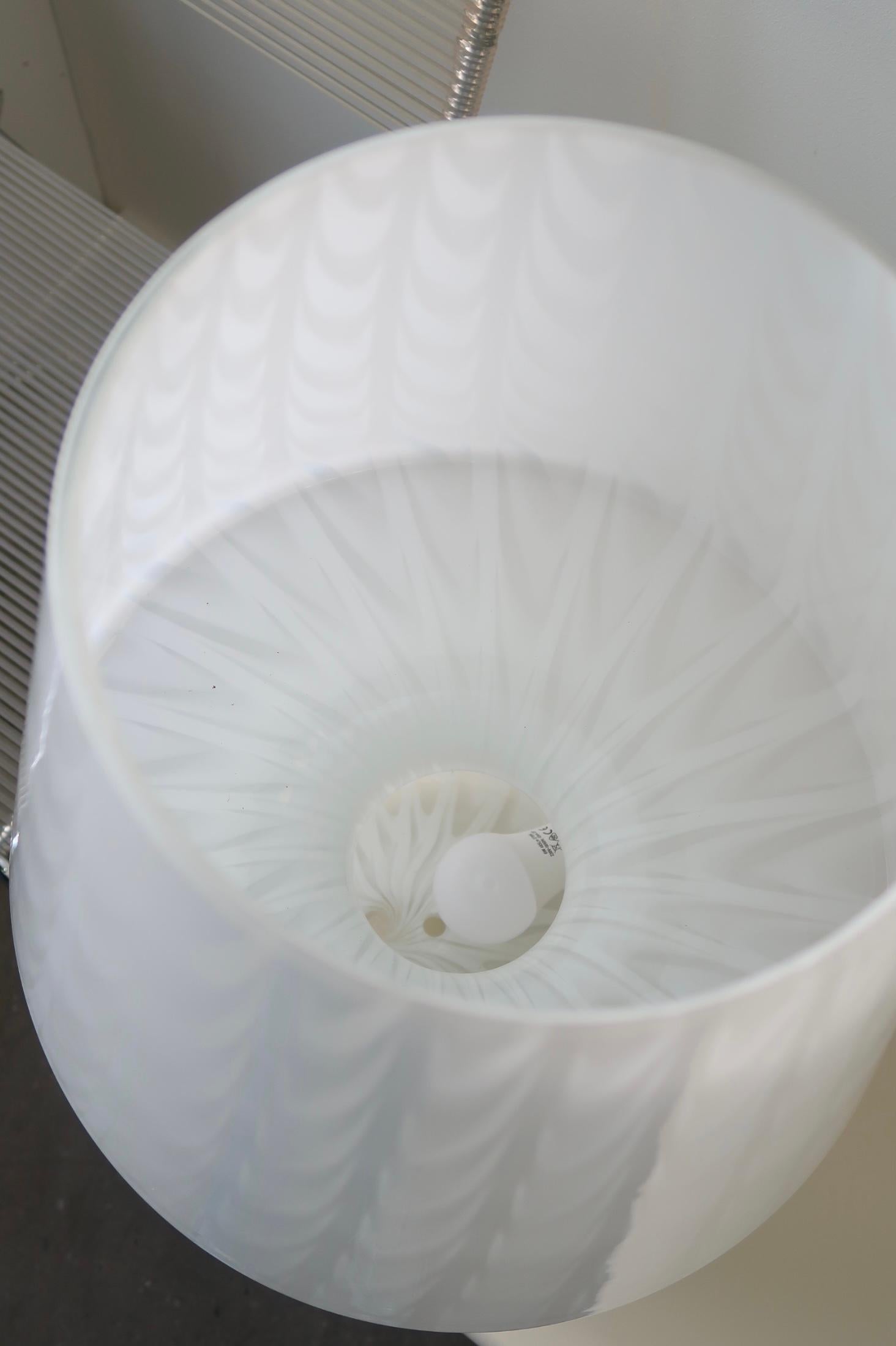 Other Italian XXL vintage Murano mushroom white glass lamp H: 52 cm