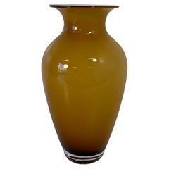 Italian Yellow and Amber Murano Glass Vase by Nason C.