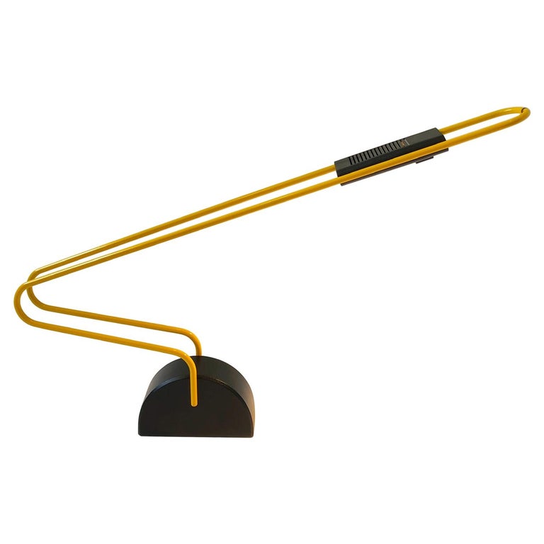 Italian Yellow and Black Postmodern Desk Lamp For Sale