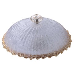 Italian Yellow and Trasparent  Murano Glass Ceiling Fixture, Murano, 1970