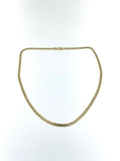 Italian Yellow and White Gold Chain Necklace