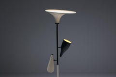 Italian Yellow & Black Floor Lamp, Mid-Century Modern, Space Age, 1950's