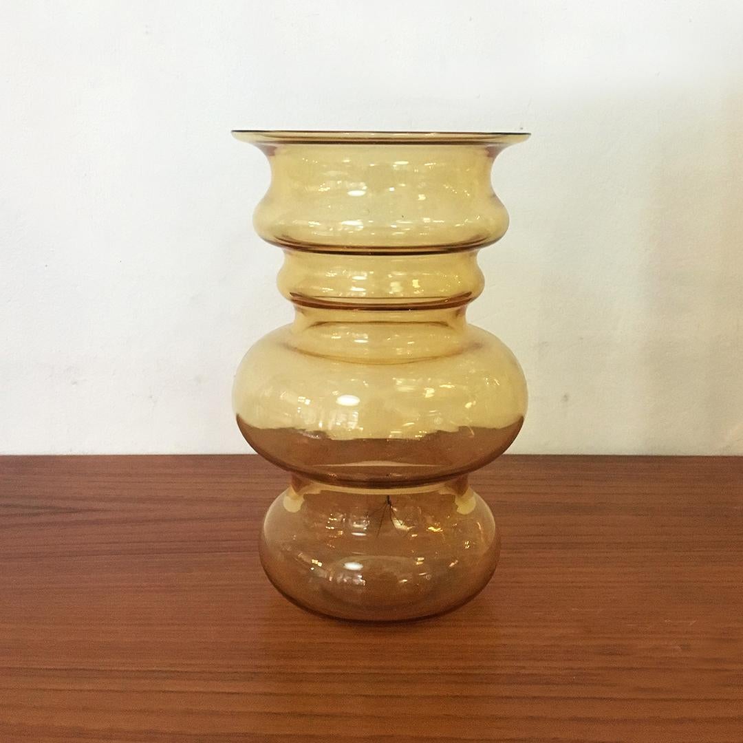 Italian Yellow Blown Murano Glass Vases by Carlo Nason, 1970s 2