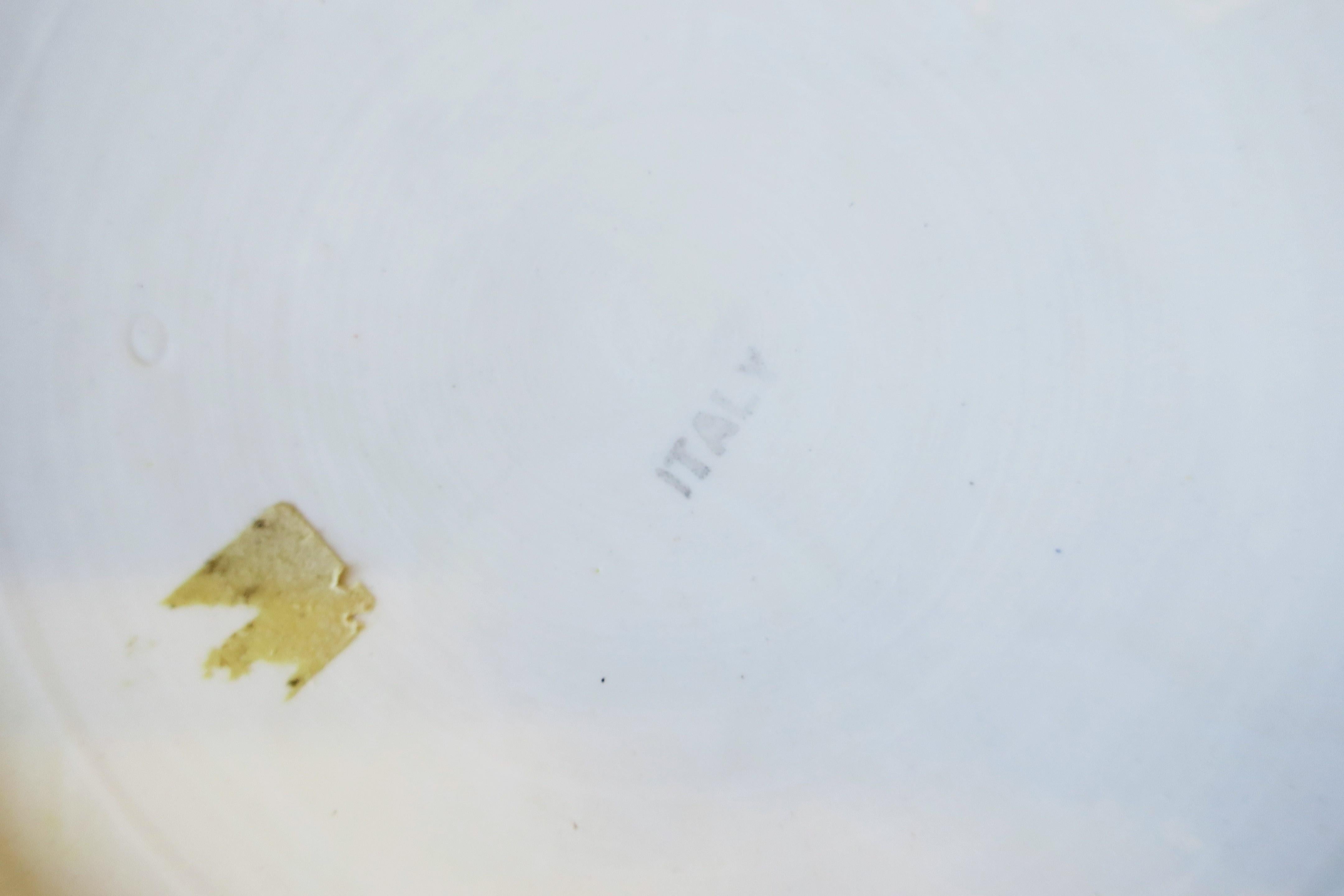 Italian Yellow Ceramic Wicker Ice Bucket or Cachepot w/Scalloped Edge, 1960s 6