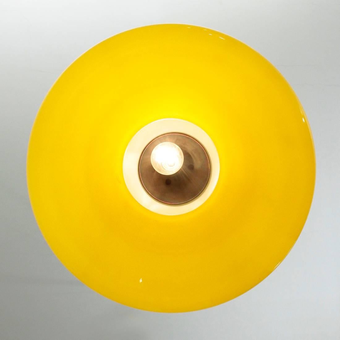 Italian Yellow Glass Pendant Lamp, 1960s 6