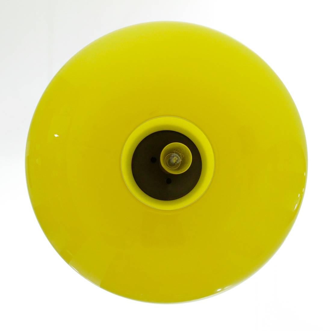 Mid-20th Century Italian Yellow Glass Pendant Lamp, 1960s