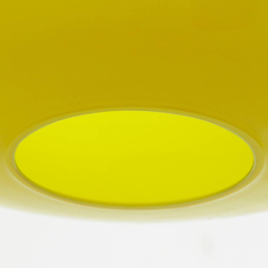 Italian Yellow Glass Pendant Lamp, 1960s 2