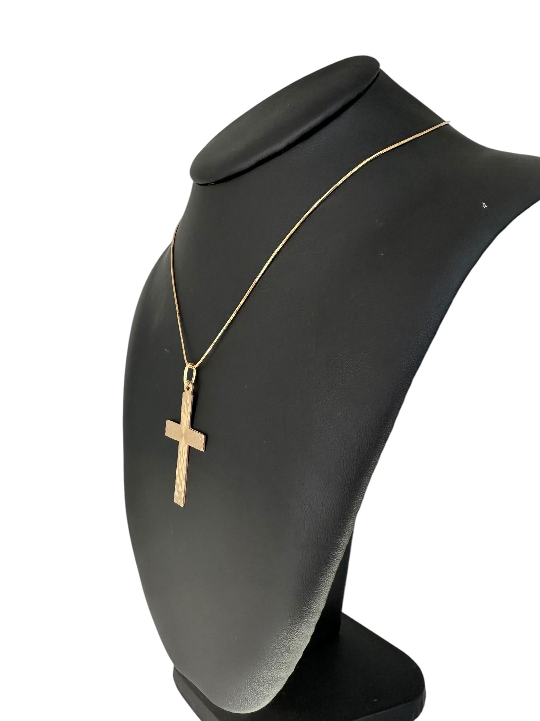 Italian Yellow Gold Cross 