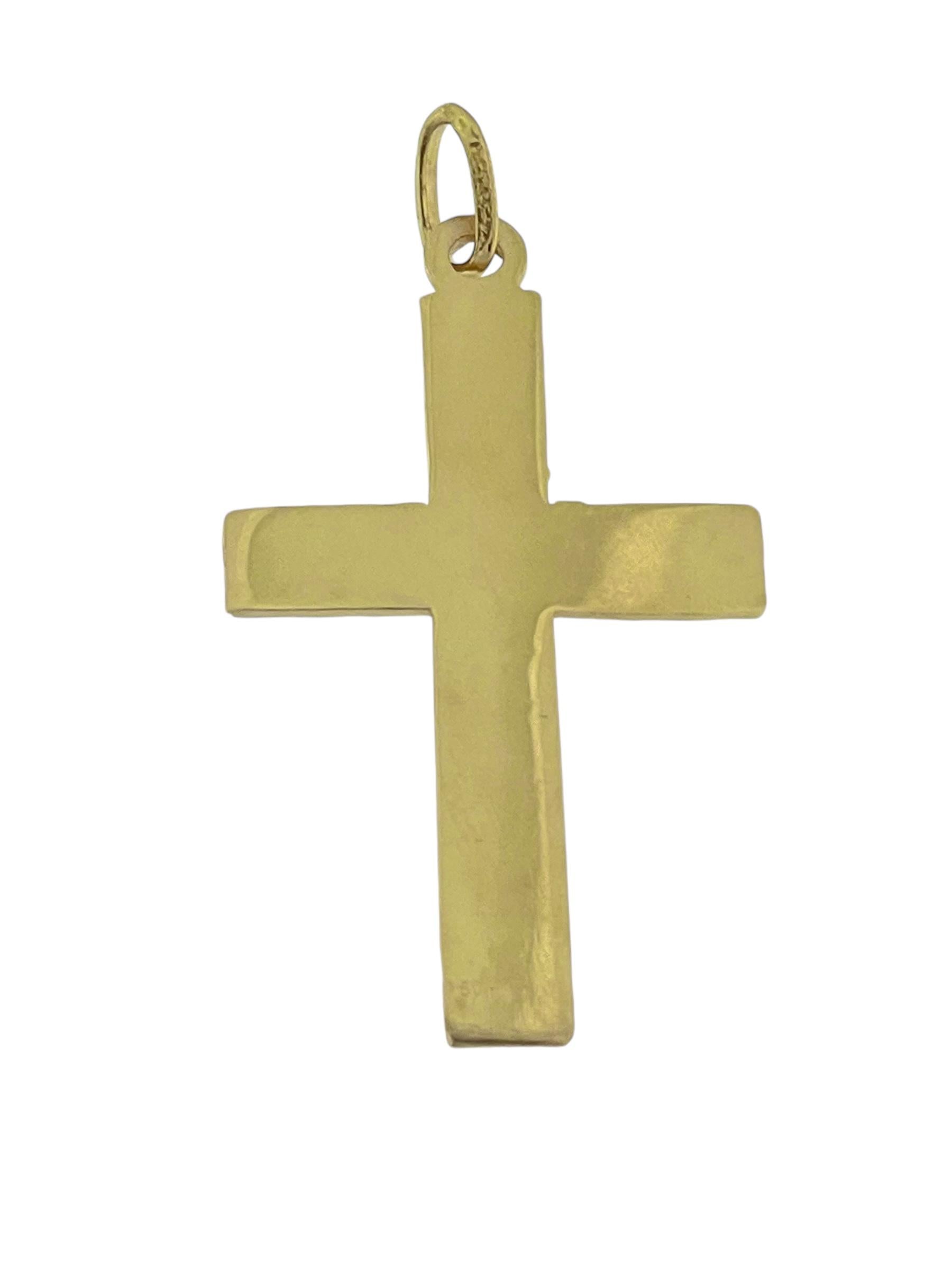 Italian Yellow Gold Cross 