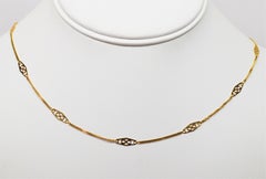 Collier à chaîne filigrane en or jaune italien