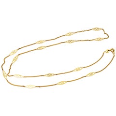 Collier à chaîne filigrane en or jaune italien