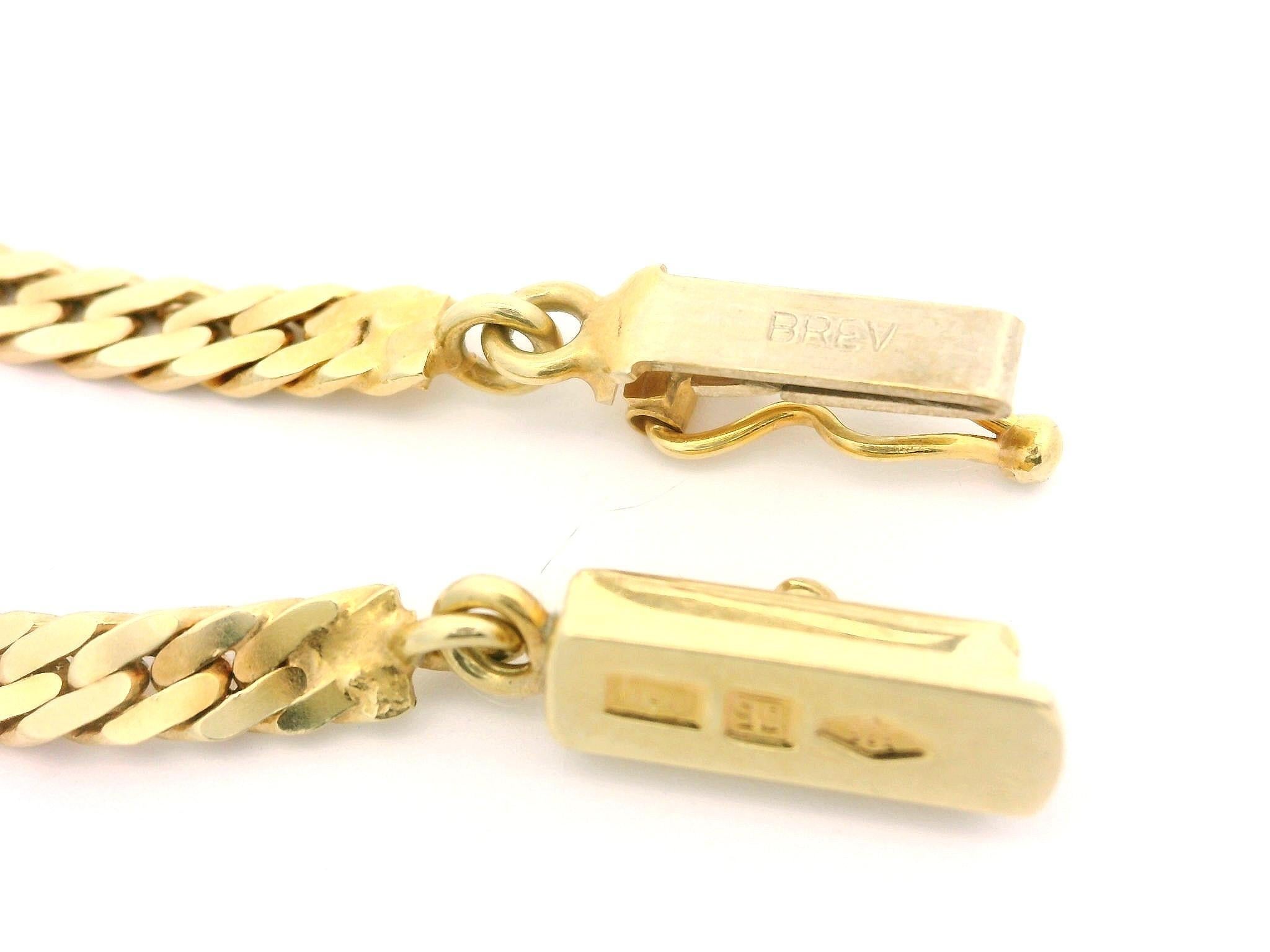 Collier ras du cou italien en or jaune à maillons cubains 15 pouces Excellent état - En vente à Montclair, NJ
