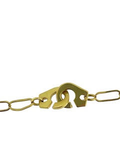 Italian Yellow Gold Link Necklace by Chimento
