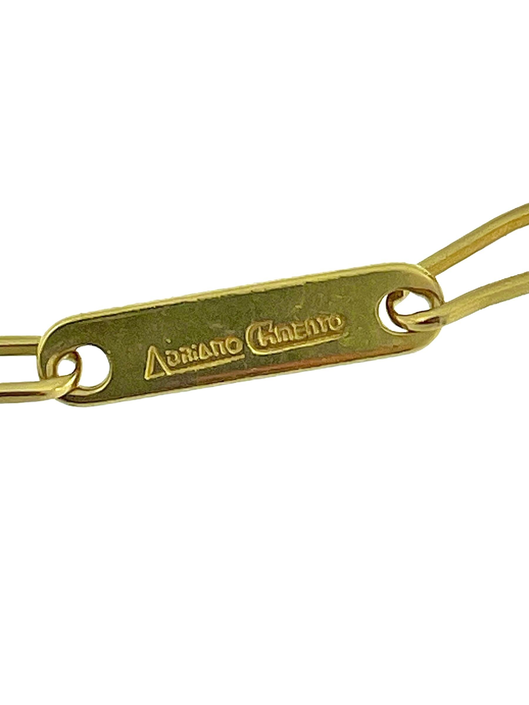 Italienische Gelbgold Link-Halskette von Chimento (Moderne) im Angebot