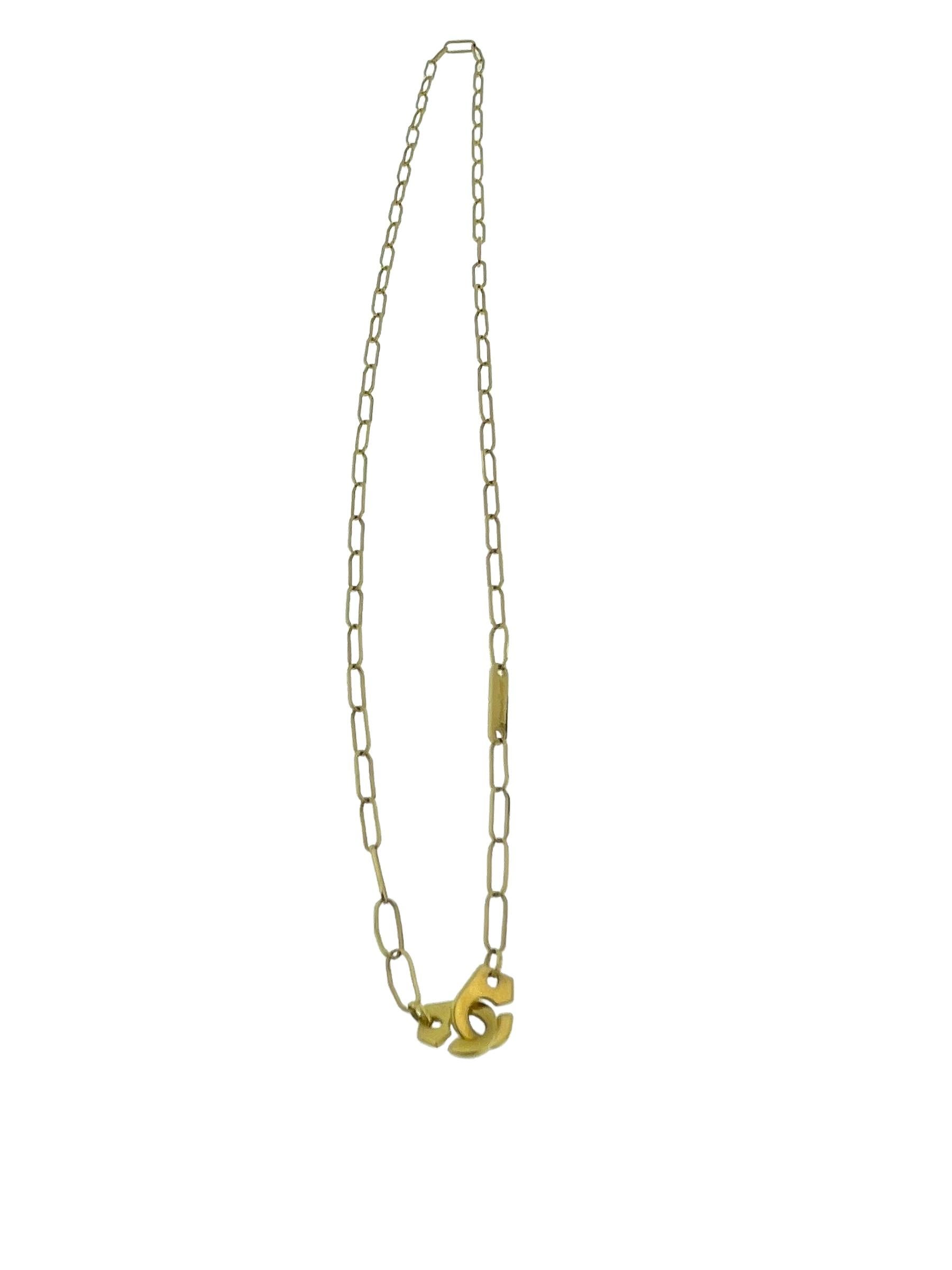 Italian Yellow Gold Link Necklace by Chimento In Good Condition For Sale In Esch sur Alzette, Esch-sur-Alzette