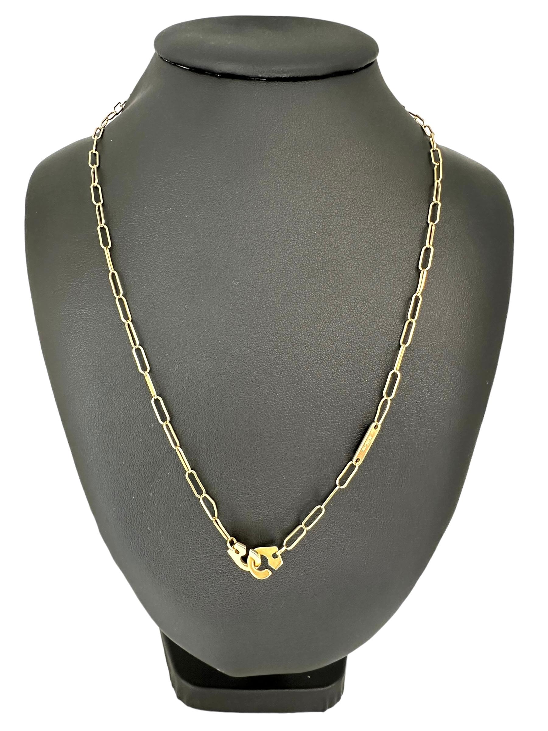 Women's or Men's Italian Yellow Gold Link Necklace by Chimento For Sale