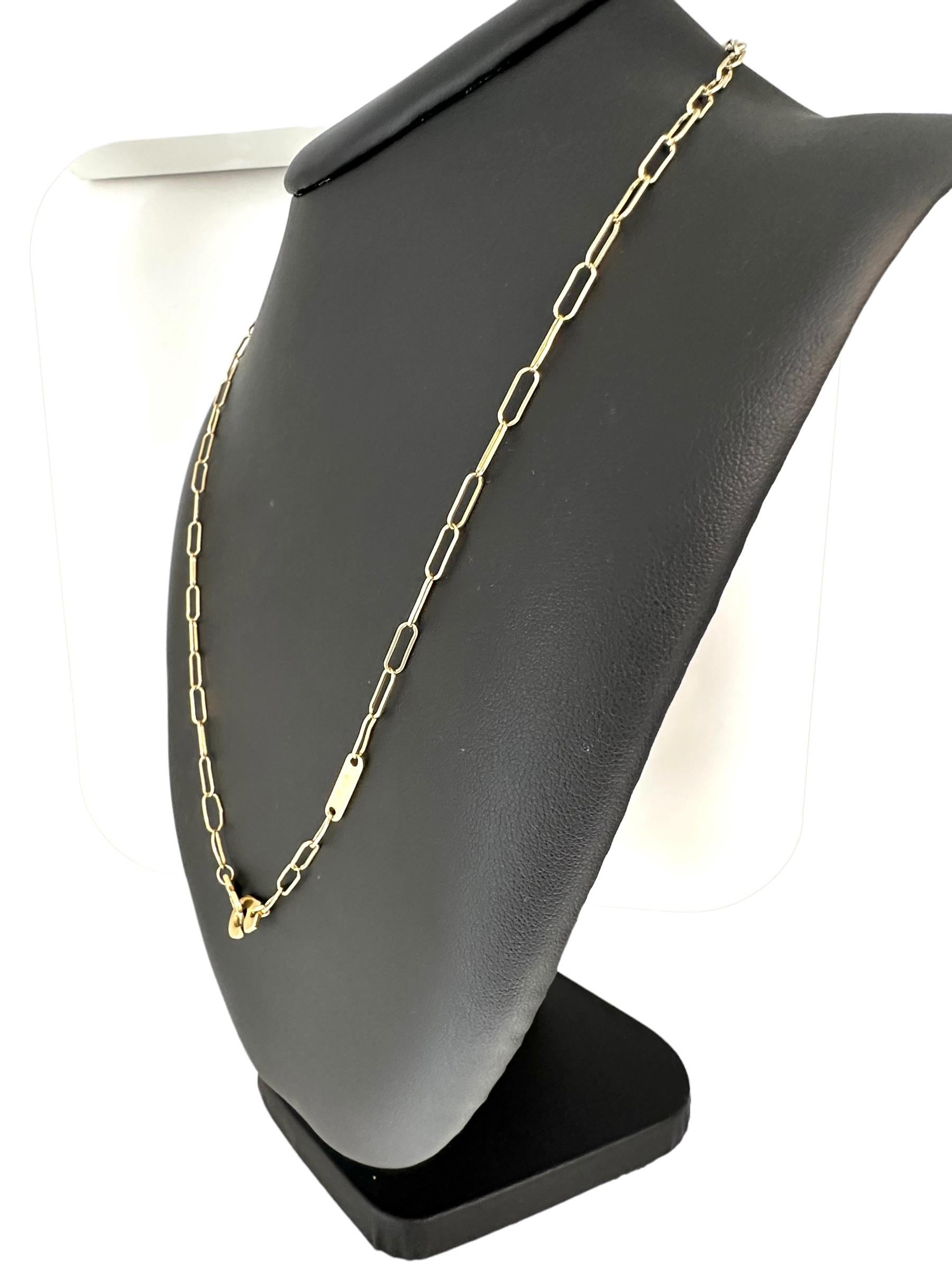 Italian Yellow Gold Link Necklace by Chimento For Sale 1