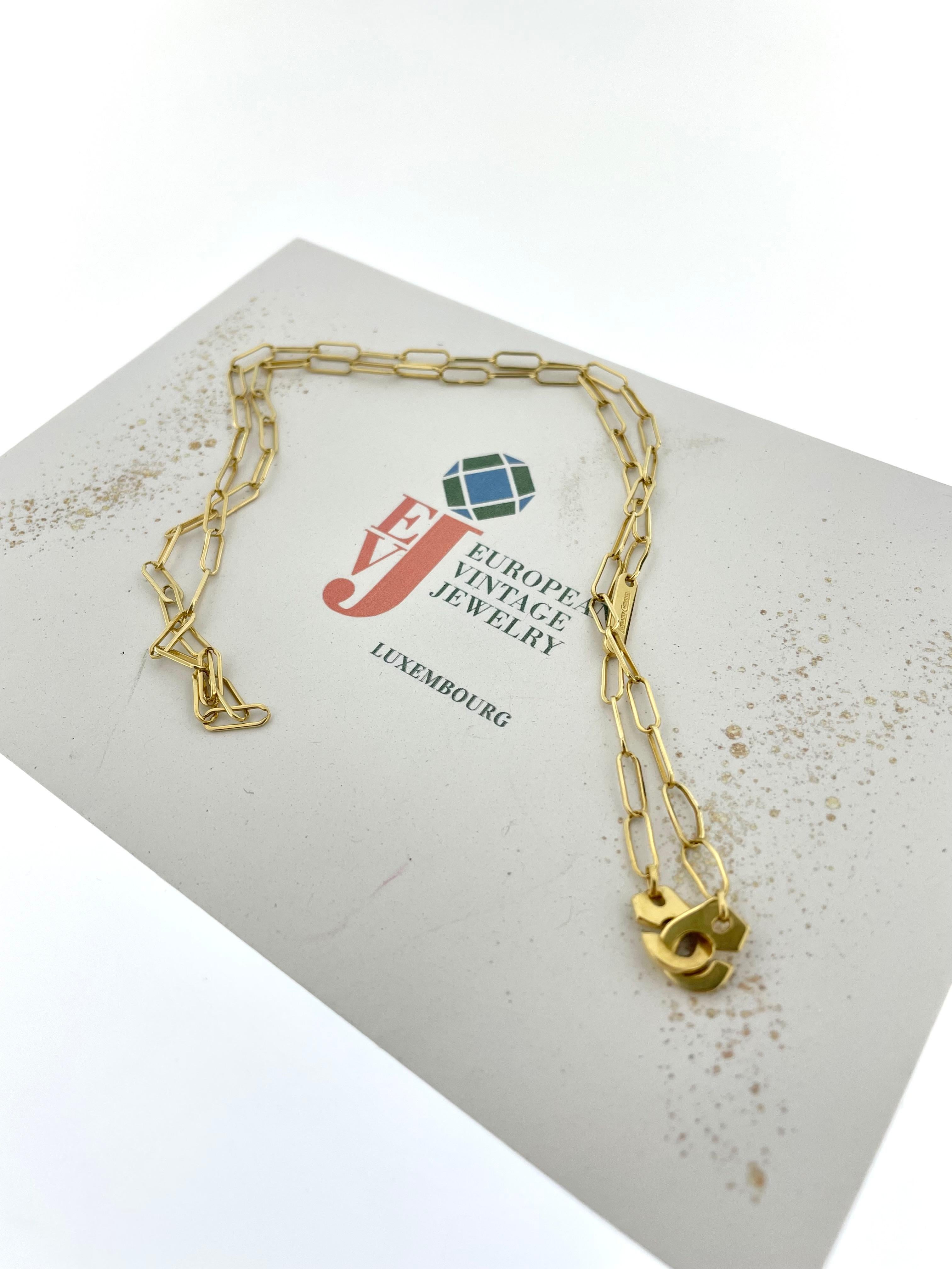 Italienische Gelbgold Link-Halskette von Chimento im Angebot 2