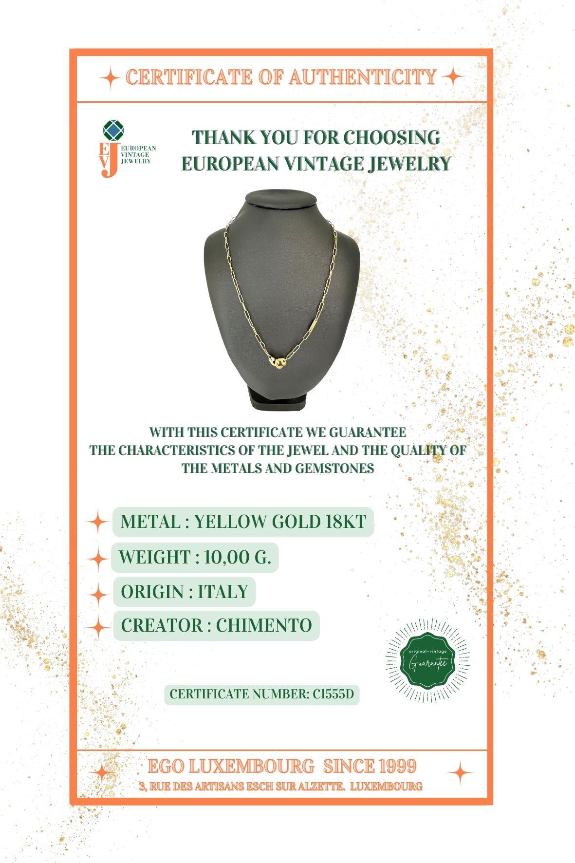 Collier italien à maillons en or jaune par Chimento en vente 3