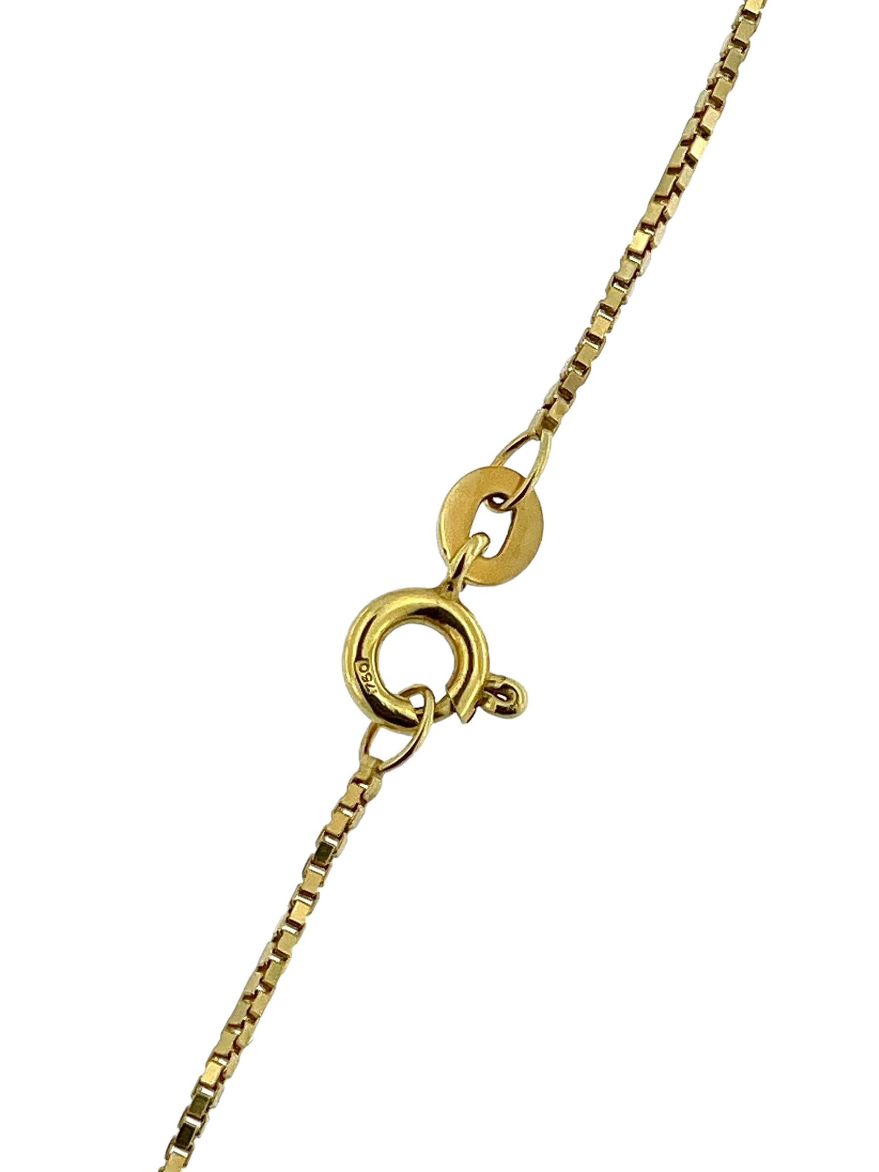 Italian Yellow Gold Necklace Snowflake Pearl Pendant For Sale 2