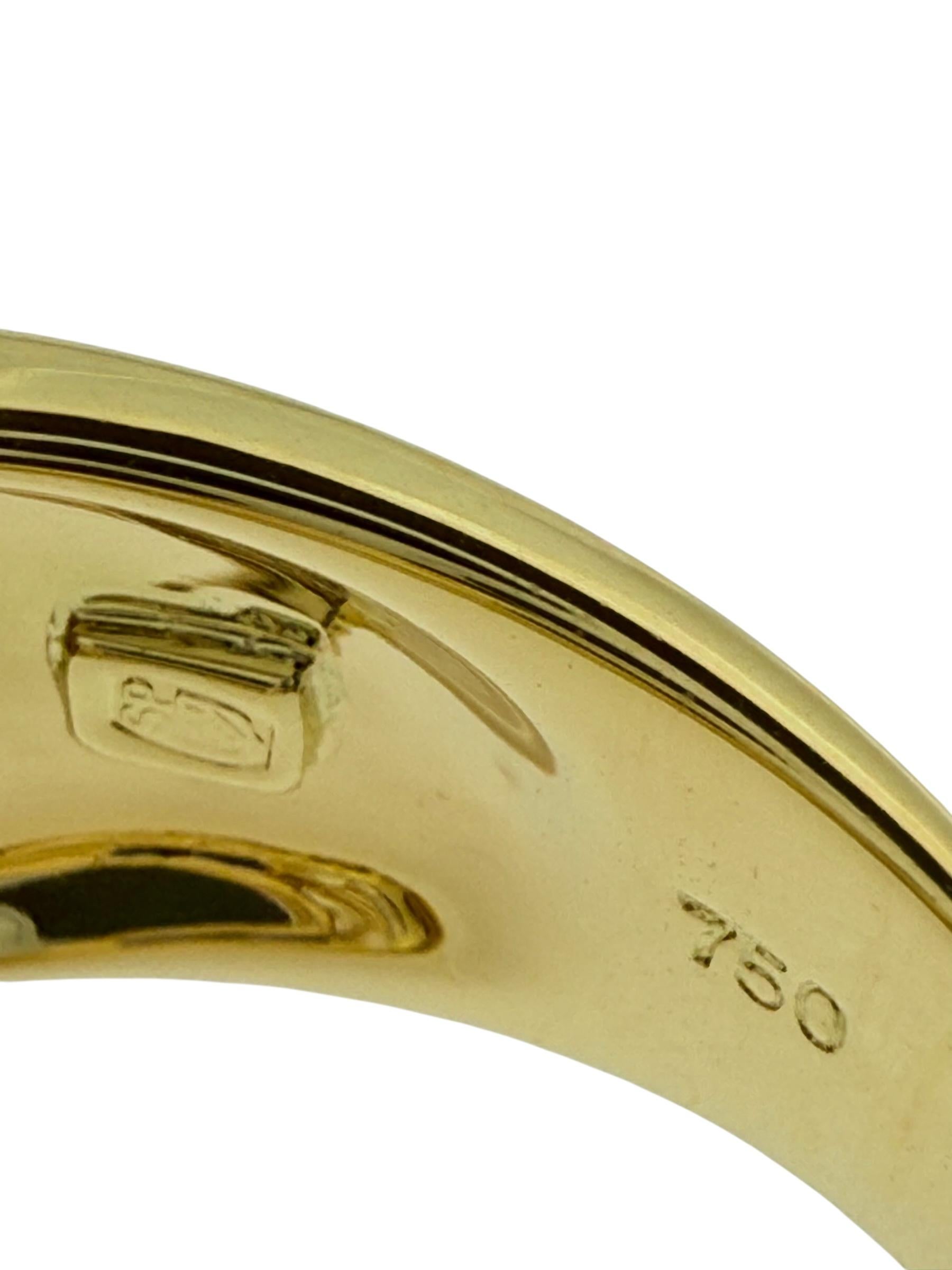 Bague italienne en or jaune avec diamants et saphirs en vente 3