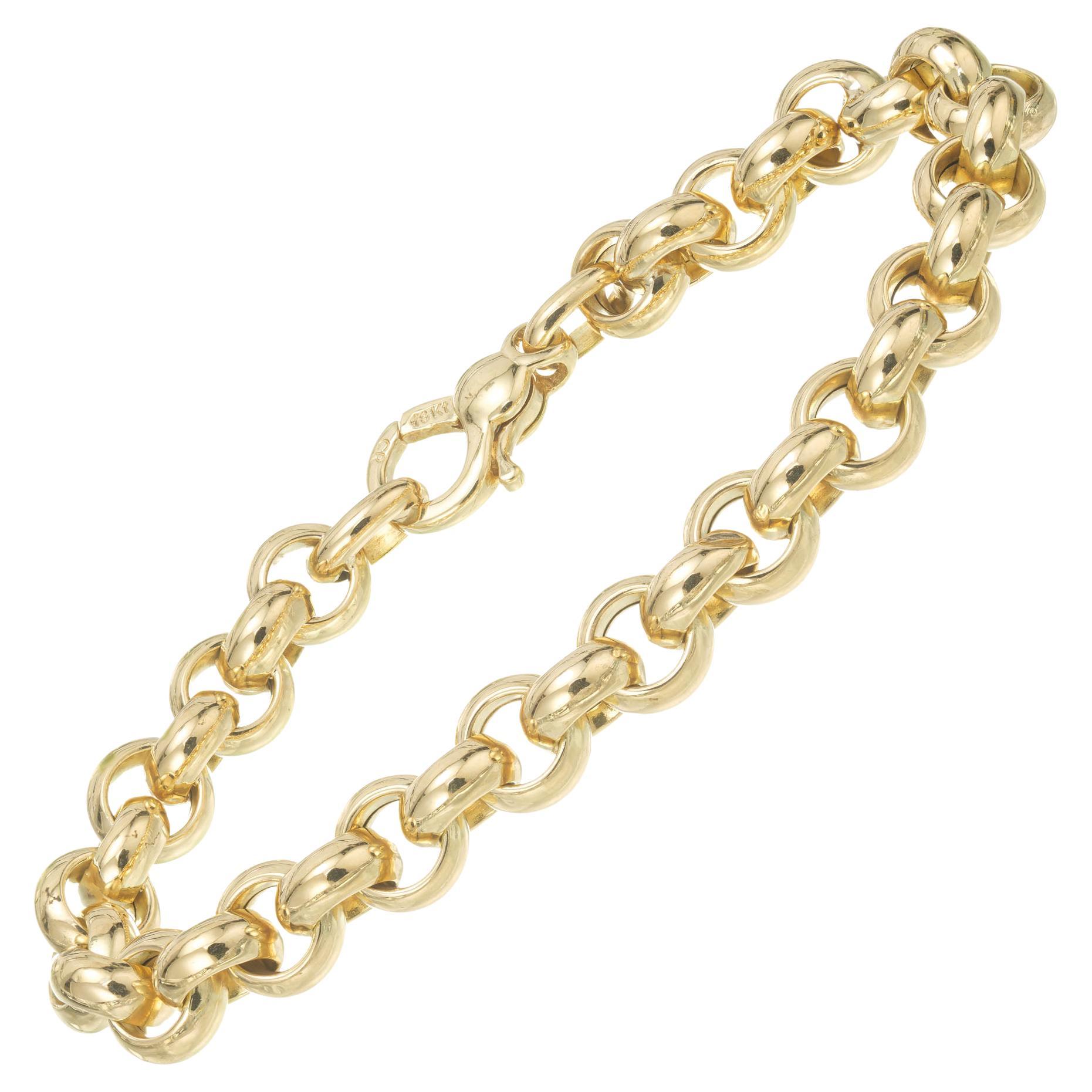 Italian Gold Link Bracelet at 1stDibs