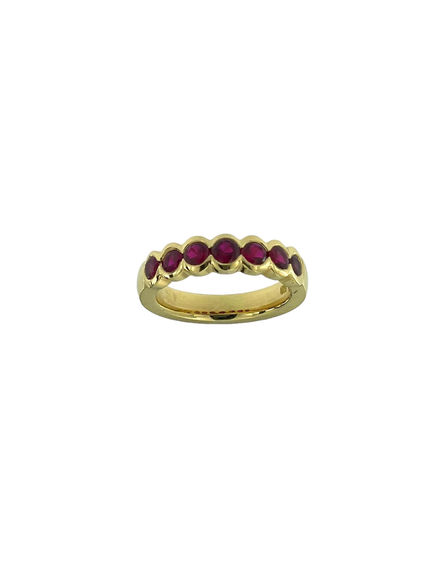 Eternity-Ring aus italienischem Gelbgold mit Rubin von Balestra (Moderne) im Angebot