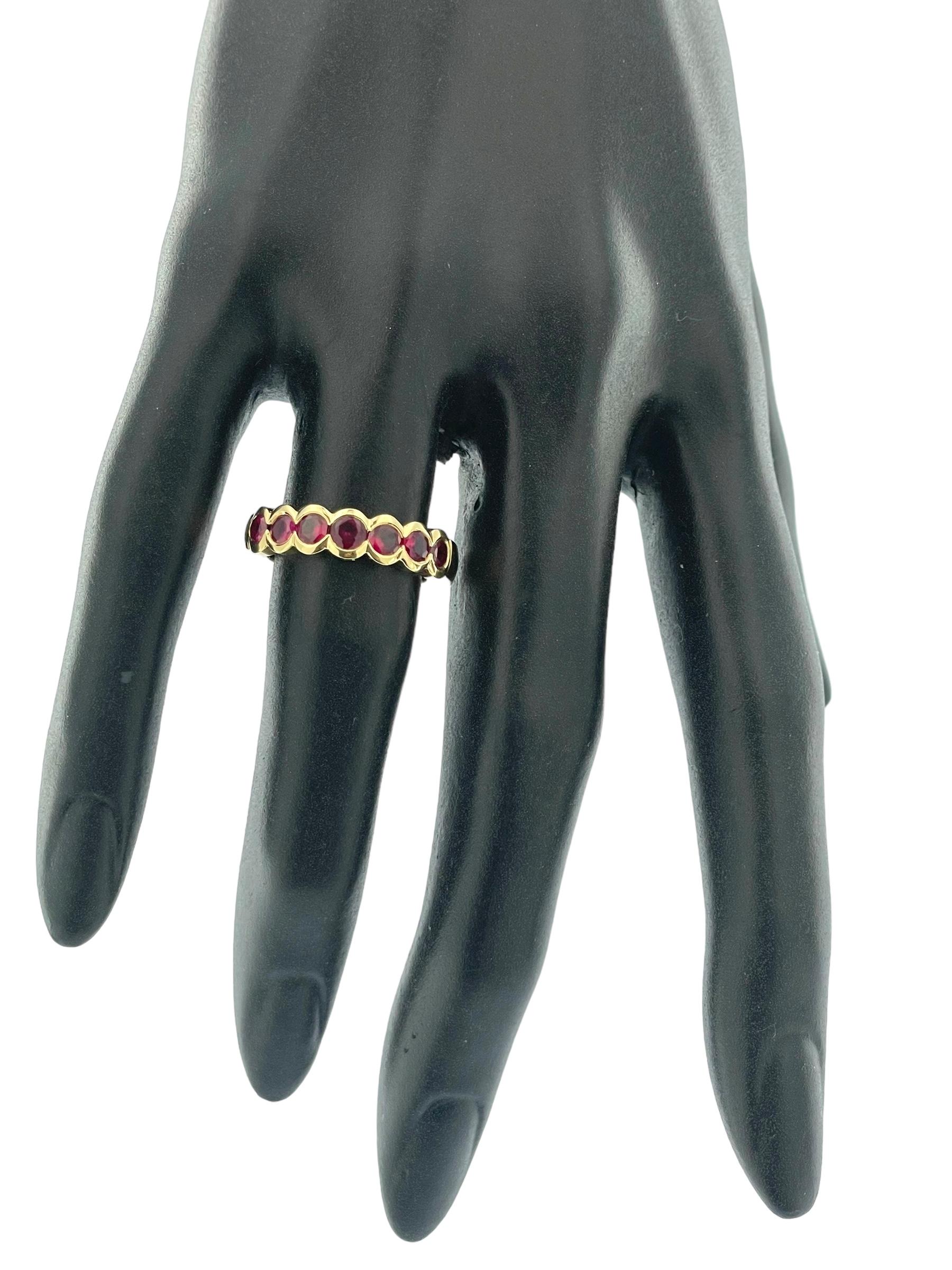 Eternity-Ring aus italienischem Gelbgold mit Rubin von Balestra im Zustand „Gut“ im Angebot in Esch sur Alzette, Esch-sur-Alzette