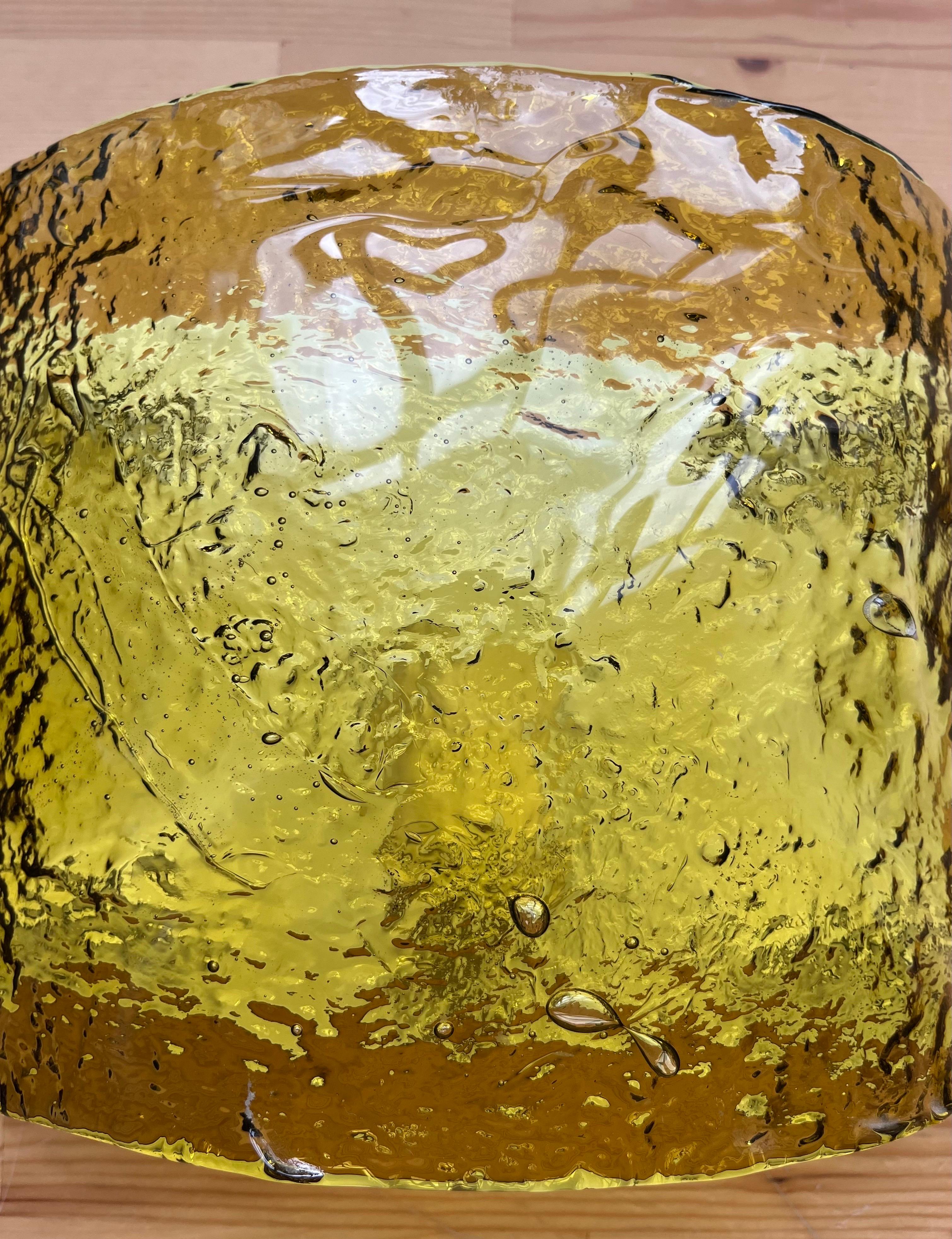 Italienischer Wandleuchter aus gelbem Murano von Carlo Nason für Mazzega, 1970er Jahre im Angebot 8