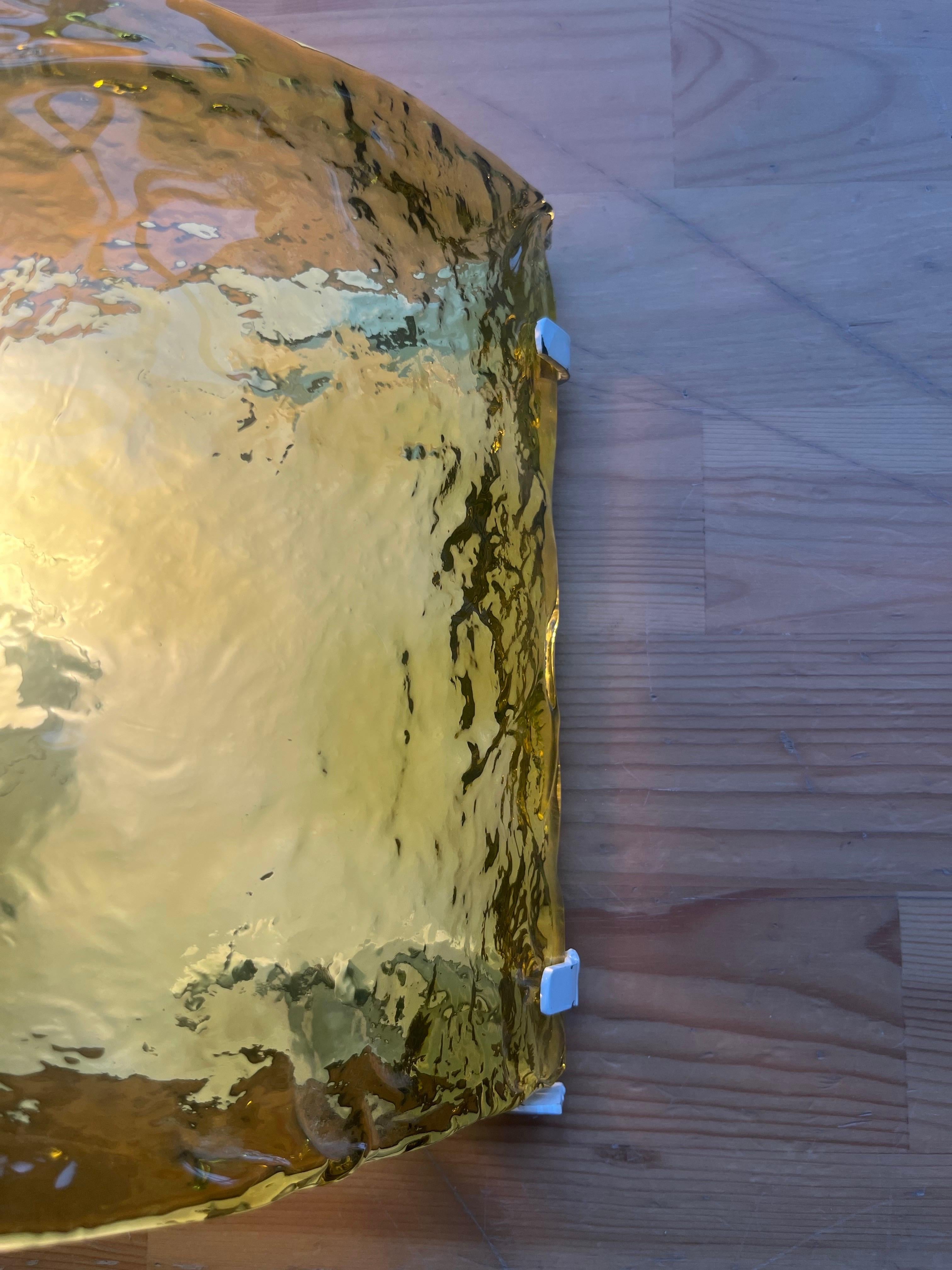 Italienischer Wandleuchter aus gelbem Murano von Carlo Nason für Mazzega, 1970er Jahre im Angebot 12