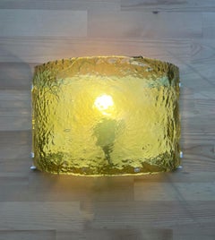 Applique murale italienne en Murano jaune par Carlo Nason pour Murano, 1970
