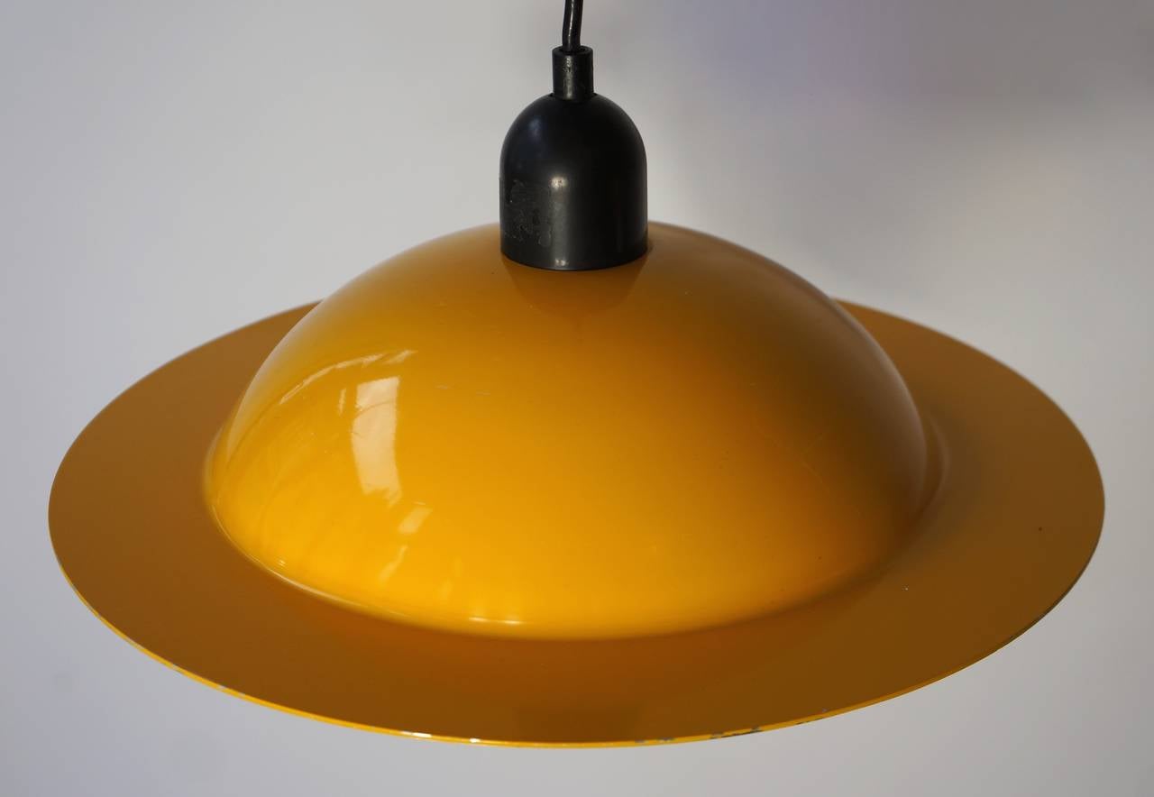 20th Century Italian Yellow Pendant Lights by Stilnovo For Sale