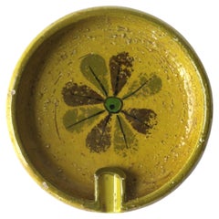 Italian Yellow Pottery Ashtray or Catchall Bitossi Netter