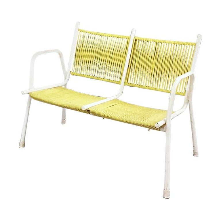 Italian Yellow Scooby Two-Seats Bench with Armrests, 1950s For Sale at  1stDibs