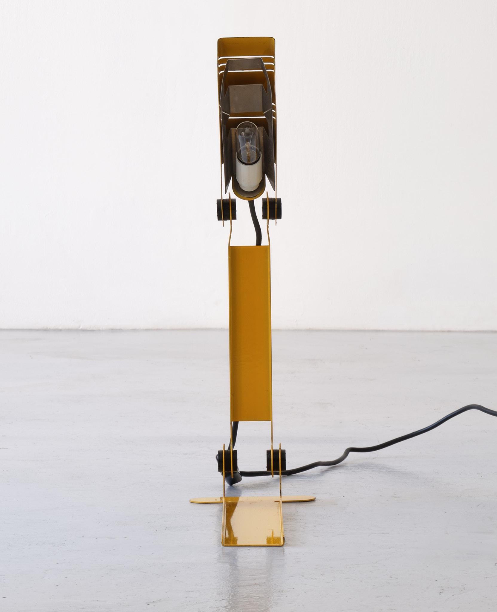 Italian Yellow Table Lamp Model Nana by Carlo Nason for Lumenform, 1980s 2