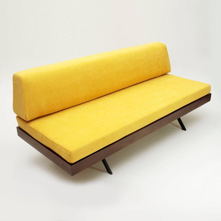 Italian Yellow Velvet Sofa Bed, 1960s at 1stdibs