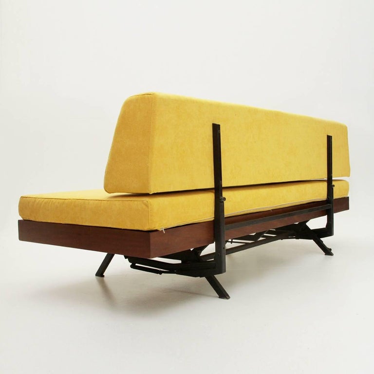 Italian Yellow Velvet Sofa Bed, 1960s at 1stdibs